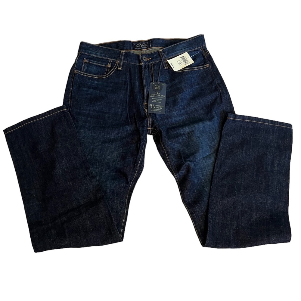 NWT Lucky Brand Men’s The 221 Original Straight Denim Jeans in Dark Olin